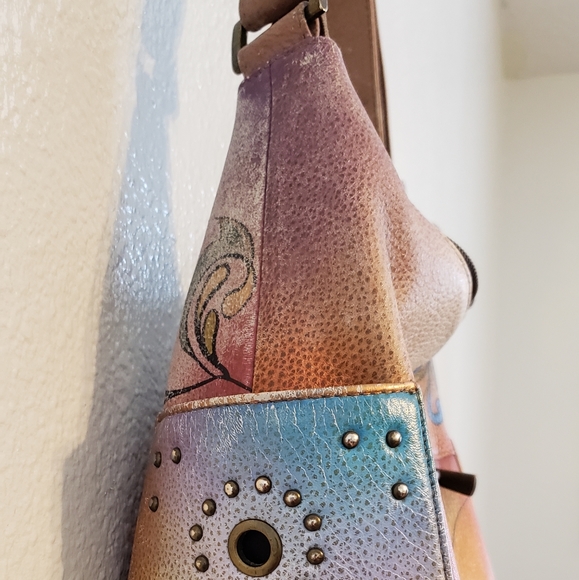 ANUSCHKA PURSE GENUINE LEATHER MIDIUM HOBO - Picture 10 of 10